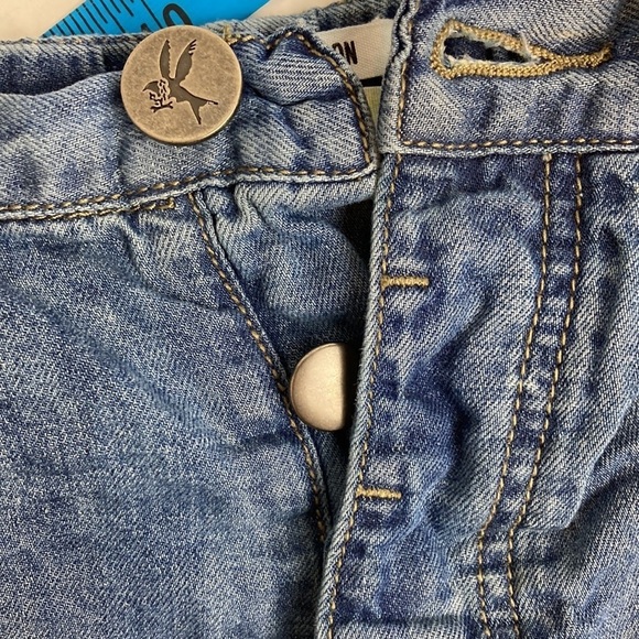 One Teaspoon Denim Chambray Pull-on Shorts Elastic Waist XS Vacation Beach Baggy - Picture 16 of 16